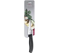 Victorinox Swiss Classic Couteau D’Office, Longueur de Lame 12 Cm, Acier Inoxydable, Tranchant Droit, Noir