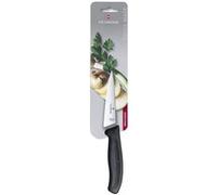 Victorinox Swiss Classic Couteau D’Office, Longueur de Lame 12 Cm, Acier Inoxydable, Tranchant Droit, Noir