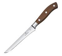 Victorinox Grand Maître, Couteau à désosser professionnel, Lame extra-tranchante, tranchant droit, 15 cm, Manche en bois noble, Acier inoxydable, brun