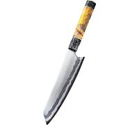 Couteau de cuisine Damas Fujisawa-Kiritsuke/Noir/Jaune KP27632