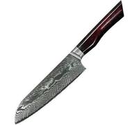 Couteau de cuisine Damas Yoru-Santoku/Rouge/Bleu KP37404