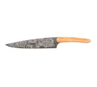 Couteau de cuisine Deejo Chef Floréal lame inox titane manche en bois d’olivier