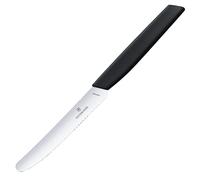 Couteau de cuisine denté à bout arrondi Swiss Modern 11 cm Victorinox - Black