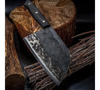Couteau de cuisine Full Tang Chef Couteau à la main forgé High-Carbon Couteille de cuisine Couteaux de cuisine Cleaver Filever Tranchant Couteau de boucherie