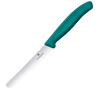 Couteau de cuisine Victorinox Swiss Classic Kale Green - dentelé avec pointe arrondie