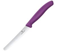 Couteau de cuisine Victorinox Swiss Classic Purple - dentelé avec pointe arrondie