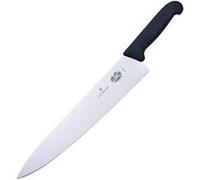 Victorinox Couteau à Découper Victorinox Fibrox, 25cm, Bord Droit, Lavable au Lave-Vaisselle, Noir