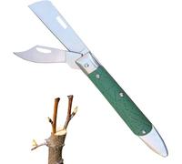 Couteau de Greffage Pliant,Couteau de Greffage,Couteau de Jardin,Couteau Pliable Greffe D'élagage,Couteau Greffe Lame Double,Couteau de Jardinage de Greffage,Outil de Greffage de Jardin