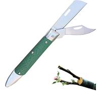 Couteau de Greffage Pliant,Couteau Pliable Greffe D'élagage,Couteau Greffe Lame Double,Couteau à Greffer Pliable,Couteau de Jardinage de Greffage,pour Arbre Fruitier de Jardin Horticultural Knife