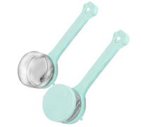 Couteau de pelage avec boîte de rangement, 2 pcs éplucheur en plastique avec une lame en acier inoxydable double face, éplucheur carotte suspendu avec poignée non glissée pour les pommes terre