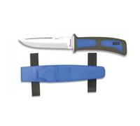 Couteau De Plongée Martinez Albainox Albainox Albainox Mango Mango Abs & Rubber & 11.5cm Lame En Acier Inoxydable Bleu Inclut Skinner & 31333-Z Boîte De Rangement. Bleu