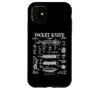 Couteau de Poche Collector Vintage Couteaux passionné d'art Brevet Coque pour iPhone 11