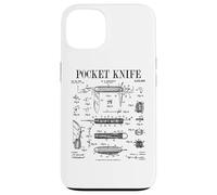 Couteau de Poche Collector Vintage Couteaux passionné d'art Brevet Coque pour iPhone 13