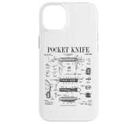 Couteau de Poche Collector Vintage Couteaux passionné d'art Brevet Coque pour iPhone 14 Plus