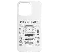 Couteau de Poche Collector Vintage Couteaux passionné d'art Brevet Coque pour iPhone 15 Pro Max