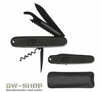 COUTEAU DE POCHE DE LA Bundeswehr ancien type + sac noir couteau bw chasse pê...