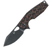 Couteau de poche Fox Knives Yaru FX-527CF Space Coral Copper Fibre de Carbone, design de Jesper Voxn