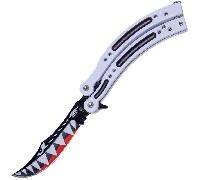 COUTEAU DE POCHE JKR FAN BLADE 10 CM WHITE SHARK JKR0586