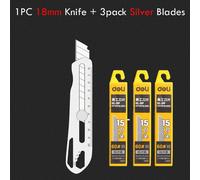 Couteau De Poche Multifonctionnel En Acier Inoxydable,Coupe-Boîte,Utilitaire Rétractable,Rapduty,6 En 1,18mm - Type 1knife3silver Blade