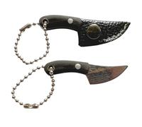 Couteau de poche pour porte-clés avec manche en bois et capuchon de protection, petit en acier inoxydable, mini cutter, ouvre-colis, sac à main, ouvre-lettres, couteau de loisirs créatifs (noir 20-42