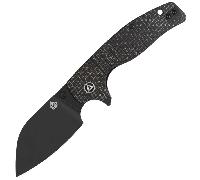 Couteau de poche QSP Chefmaster Lame : 14C28N, revêtement foncé, micarta marron, Linerlock QS163-C2
