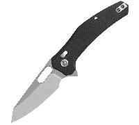 Couteau de poche QSP Emu Lame : 14C28N, stonewash, G10 noir grossier QS164-C1