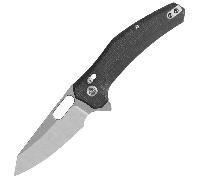 Couteau de poche QSP Emu Lame : 14C28N, stonewash, Micarta noir QS164-A1