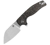 Couteau de poche QSP Knife Chefmaster Lame : 14C28N, satinée, micarta marron, Linerlock QS163-C1