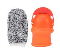 Couteau de pouce hommes femmes en silicone jardinage à manches de doigt plante de cueillette de cueillette pour légumes aux fraises (Petit couteau à pouce + 1 couvercle anti-coupe)