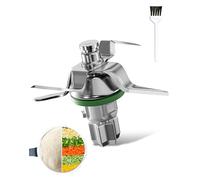 Couteau de pour Thermomix TM5 TM6 TM7 - Lame Mélangeur en Acier Inoxydable - Accessoire Compatible avec Robot de Cuisine Vorwerk Bimby (Acier inoxydable, Base Inox)