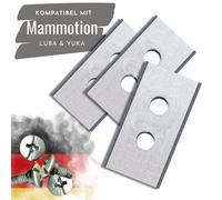 Couteau de rechange Genisys compatible avec MAMMOTION LUBA et compatible avec les lames de tondeuses-robots YUKA - double trou - LongLife - incassable [testé DIN EN 50636], pièce:48