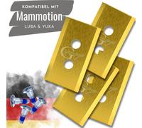 Couteau de rechange Genisys Titan compatible avec les lames de tondeuses-robots MAMMOTION LUBA et YUKA - double trou - LongLife - incassable [testé DIN EN 50636], pièce:8