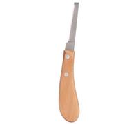 Couteau de Sabot à Manches en Bois avec Lame en Acier en Carbone Droit. Conception de poignée Ergonomique adaptée à la des bovins et des Sabots de Chevaux (Main Droite en Une Ligne)