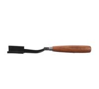 Couteau de Saignée en V pour Hévéa, Acier, Manche en Bois Foncé | Outil de Coupe Précis, Extraction Rapide du Latex, Usage Extérieur, Gaine Protectrice Incluse