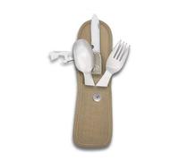 Couteau de sport ALBAINOX - 33041 - Set couverts de camping avec étui. - Outil pour la chasse, la pêche, le camping, l’extérieur, la survie et le bushcraft.