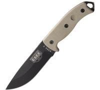 Couteau de survie ESEE Knives Modèle 5 lame noire, manche desert tan 5P-E avec étui Kydex