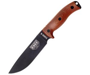 Couteau de survie ESEE Modèle 6 Lame Noire 3D Natural Canvas Micarta 6PB-011 étui noir + plaque de c