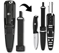 Victorinox Couteau de poche Venture 9 fonctions, lame 10,5 cm, pierre à feu, pincette, noir