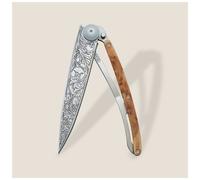 Couteau Deejo Tattoo 37g art nouveau/bois de genévrier