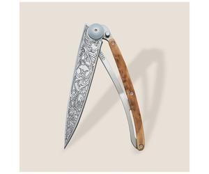 Couteau Deejo Tattoo 37g art nouveau/bois de genévrier