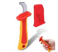 Couteau Dénudage Avec Sabot Guidage Isolées, 1000 V Poignée Ergonomique à Deux Composants, Couteau Electricien Câble à Bande Rapide Pour Le Dénudage Fils Destinés à L'installation Disjoncteurs