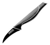 Nirosta Couteau de cuisine 43731 – Lame 7 cm, Acier inoxydable, Noir, 19 x 7 cm