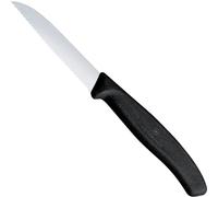 Victorinox Couteau d’Office 6.7433 – Tranchant denté, Acier inoxydable, Noir, 30 x 5 x 5 cm