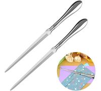 Couteau d'ouvreur Enveloppe Enveloppe en Forme de Paquet de 2, Paul Revere Enveloppe Enveloppe Ouverte, Couteau de Coupe de Papier en Métal, Couteau Lettre Nickelé Durable, 9 Pouces, Argente