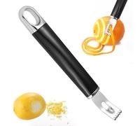 Couteau Économe Éplucheur, Éplucheur de Citron 2 en 1 Zesteur d'Éplucheur de Citron en Acier Inoxydable Couteau Éplucheur pour Garniture de Cocktail pour Cuisine Bar Restaurant