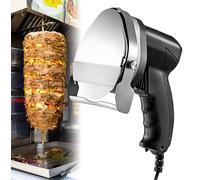 Couteau électrique pour Kebab, shawarma, Doner, Viande, avec 2 Lames réglables (épaisseur 0-8 mm), pour Couper Les Kebabs turcs, Agneau, Dinde Wired