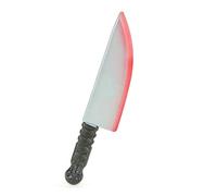 Couteau ensanglanté en plastique Halloween - Noir - Taille Unique