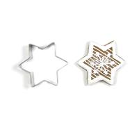Couteau étoile en acier inoxydable petit 49x42mm CZ