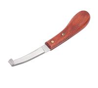 Couteau étroit de sabot de cheval, couteau étroit durable de double face avec la poignée en bois pour la coupe