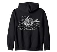 Couteau-fantôme Dessin Aquariophile Sweat à Capuche